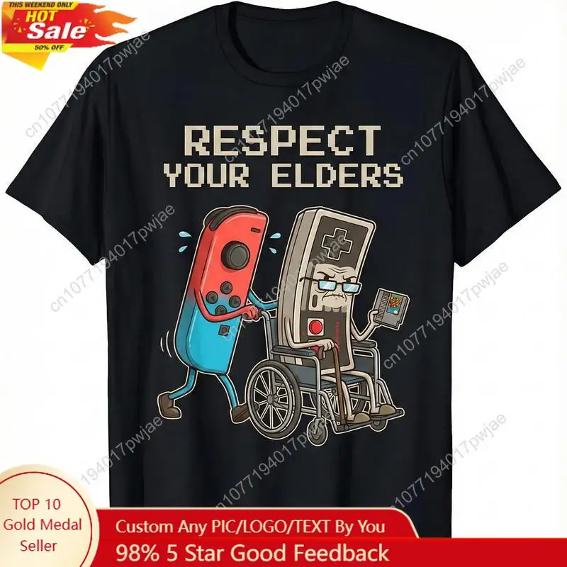 Retro Gaming T Shirt - Funny Retro Gamer Graphic T-Shirt Soft
