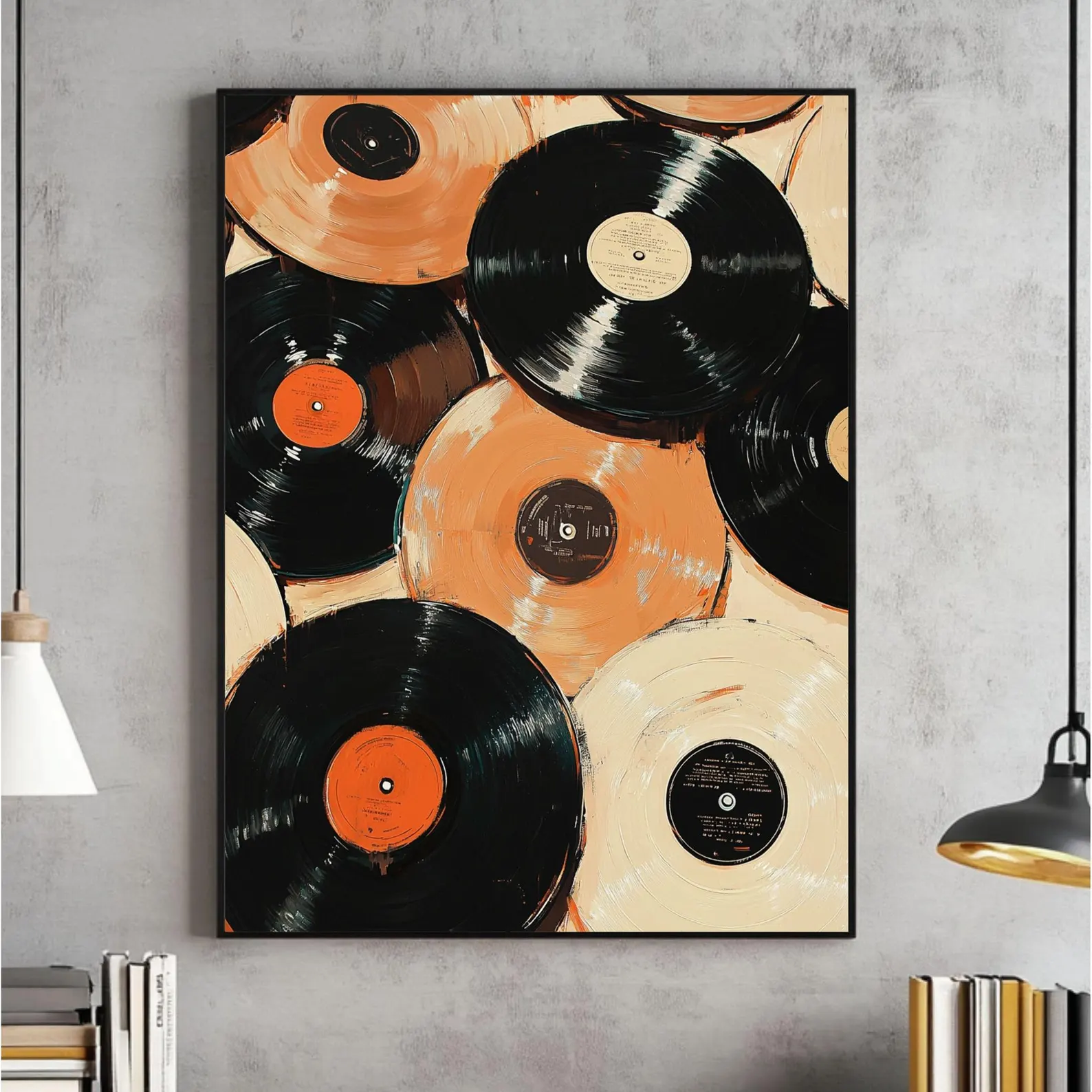Retro Gaming Pictures - Vintage Record Eclectic Wall Art, Trendy