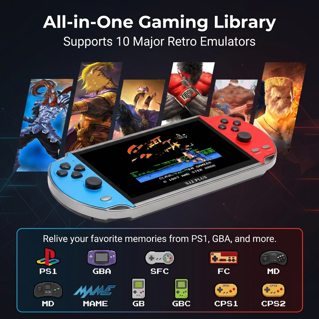 Retro Gaming Images - Lightweight X12 Retro Video Game Console