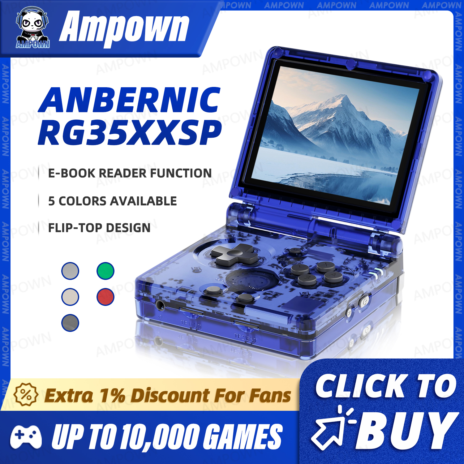 Retro Gaming La - ANBERNIC RG35XXSP Flip Game Console 3.5''