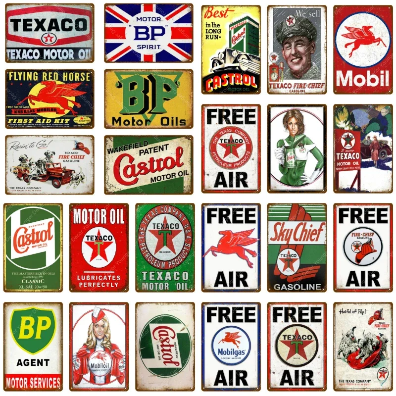 Retro Gaming Pictures - Vintage Texaco Motor Oil Signs Sky