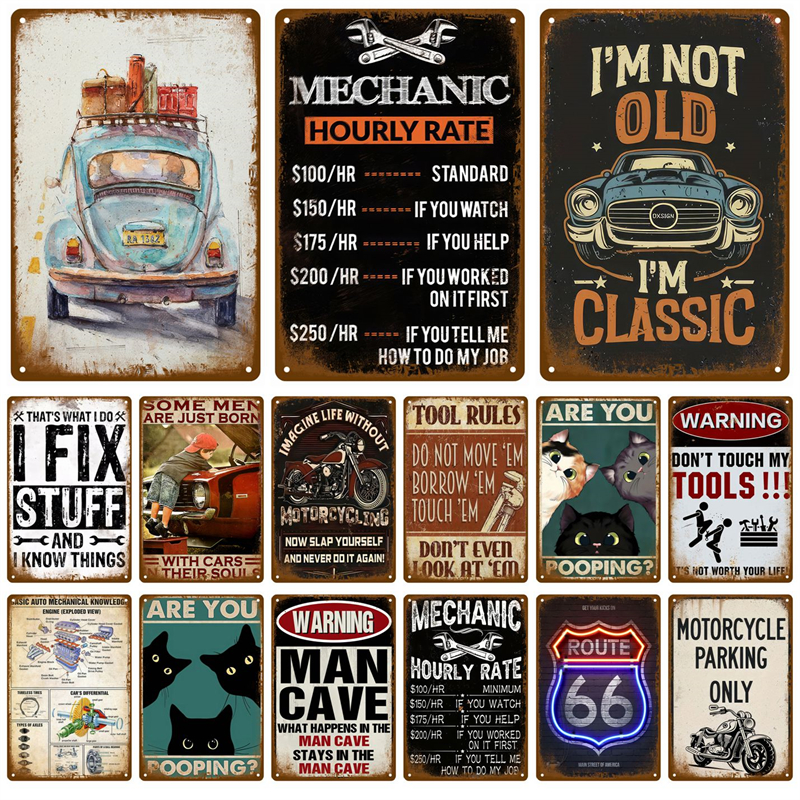 Retro Gaming Pictures - Vintage Metal Plate Tin Sign Plates
