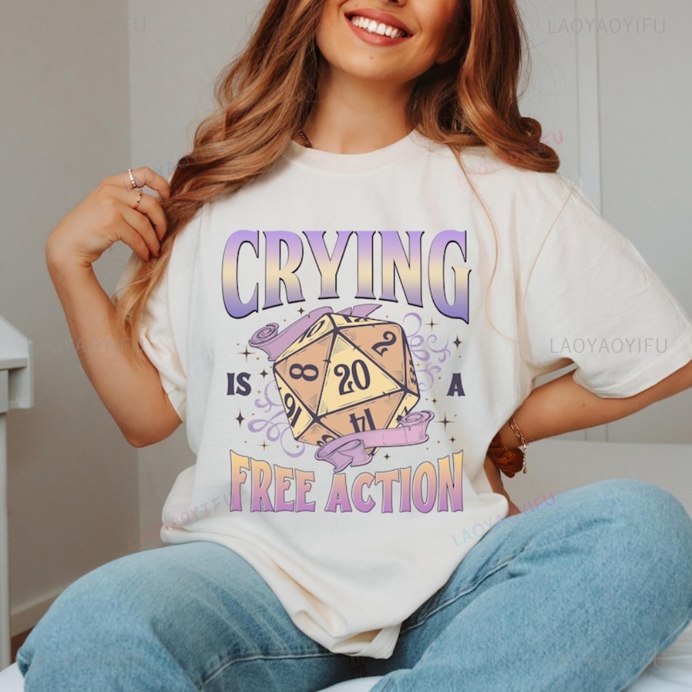 Funny DnD Crying Is A Free Act – Retro Gaming T Shirt Bewertung und Preis