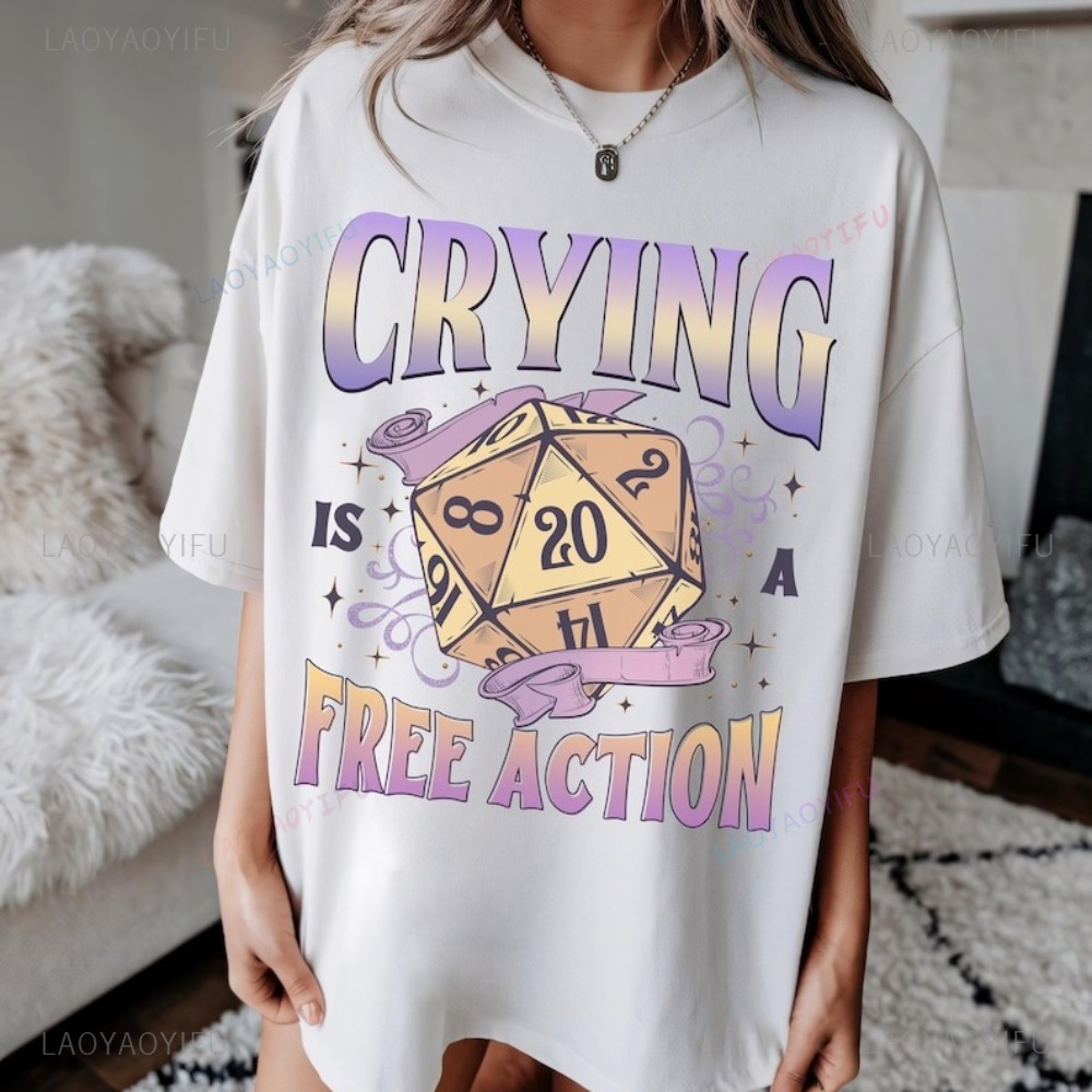 Funny DnD Crying Is A Free Act – Retro Gaming T Shirt Bewertung und Preis