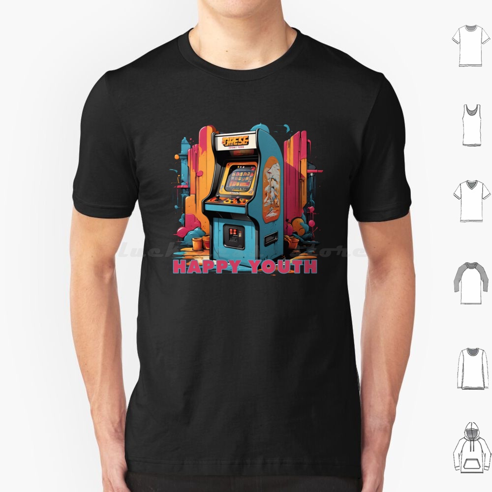 Happy Youth-Arcade T Shirt Men – Retro Gaming T Shirt Bewertung und Preis