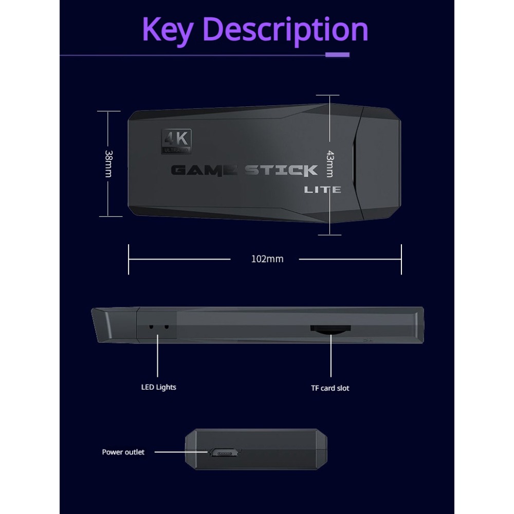 Portable 4K Retro Game Stick C – Retro Gaming La Bewertung und Preis