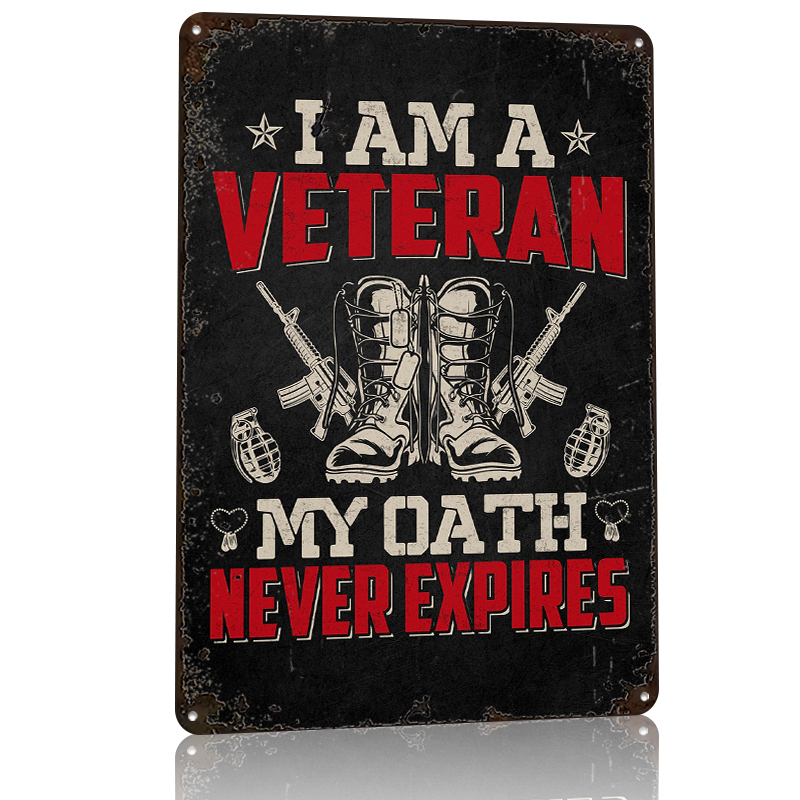Veteran Military Quote Metal P – Retro Gaming Bar Bewertung und Preis