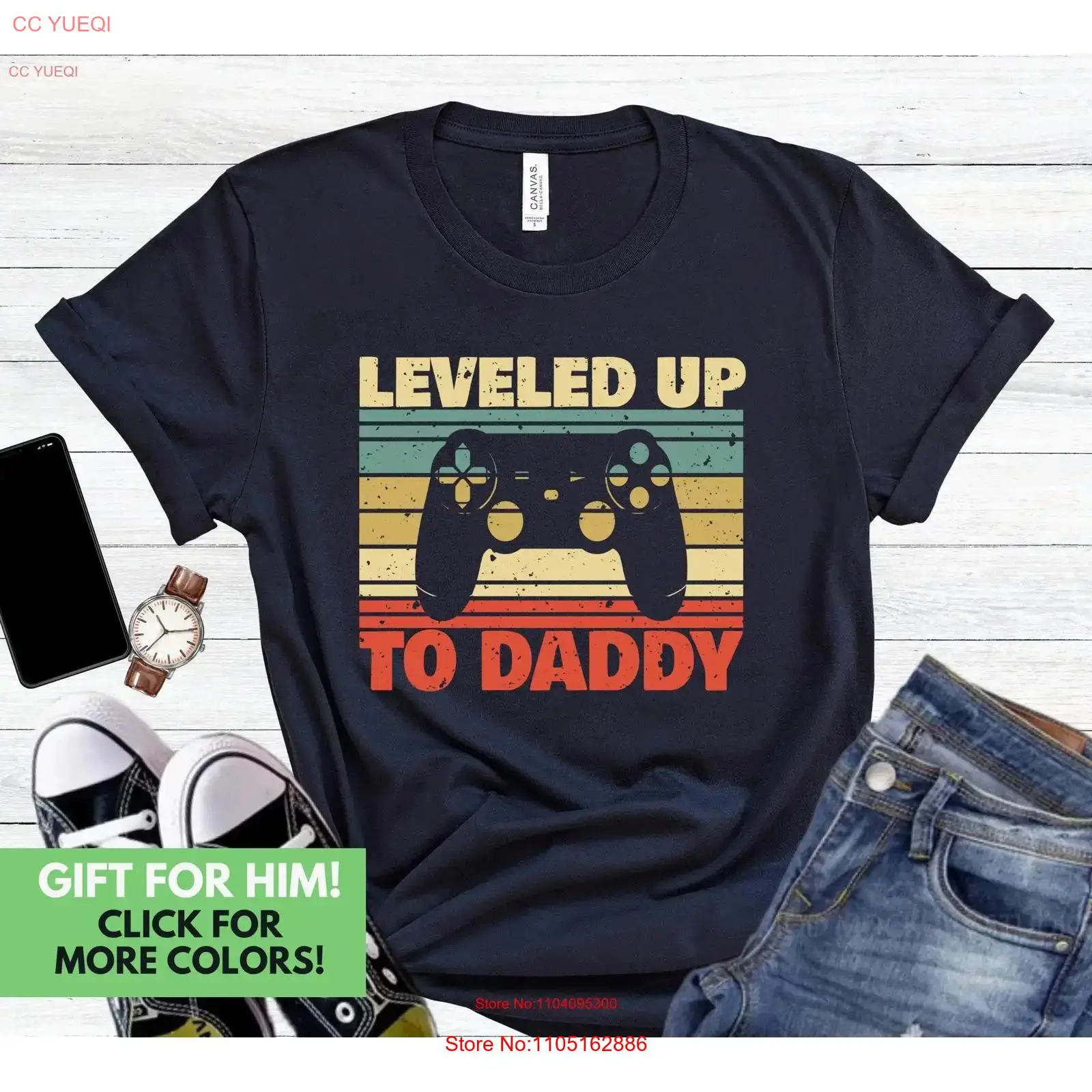 Leveled Up To Daddy T Shirt fo – Retro Gaming T Shirt Bewertung und Preis