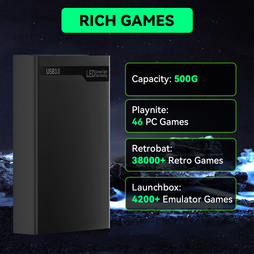 MIX500G Game Hard Drive With 3 – Retro Gaming Theme Bewertung und Preis