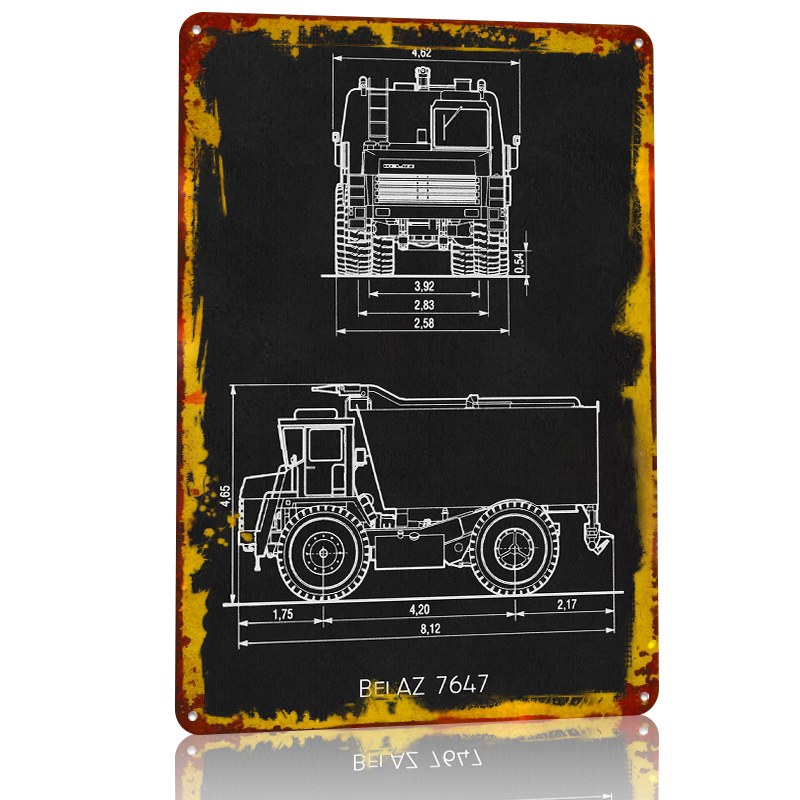 BelAZ 7647 Metal Poster Wall A – Retro Gaming Bar Bewertung und Preis