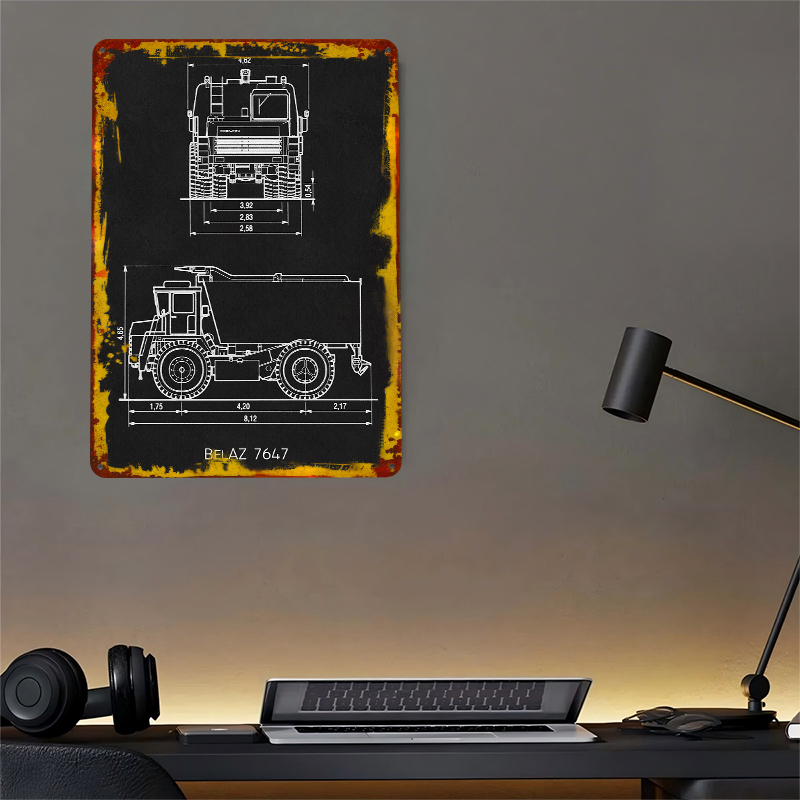 BelAZ 7647 Metal Poster Wall A – Retro Gaming Bar Bewertung und Preis